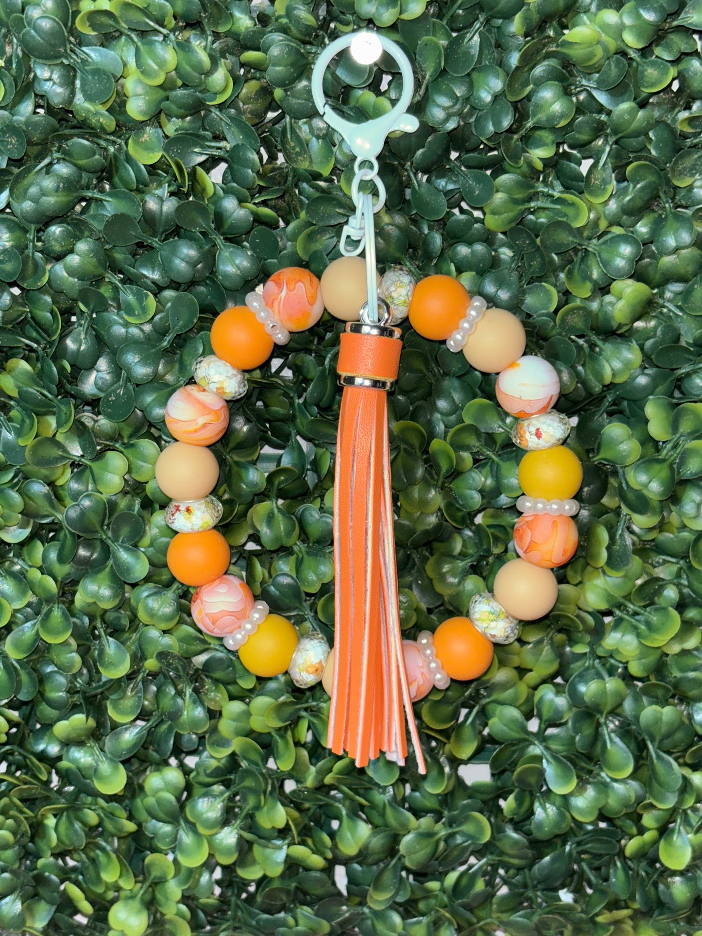 Orange wristlet